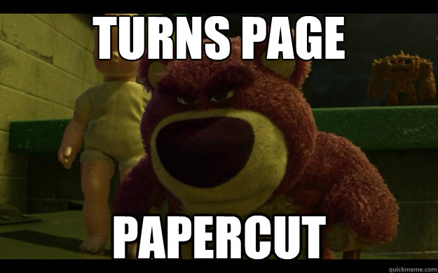 turns page papercut  