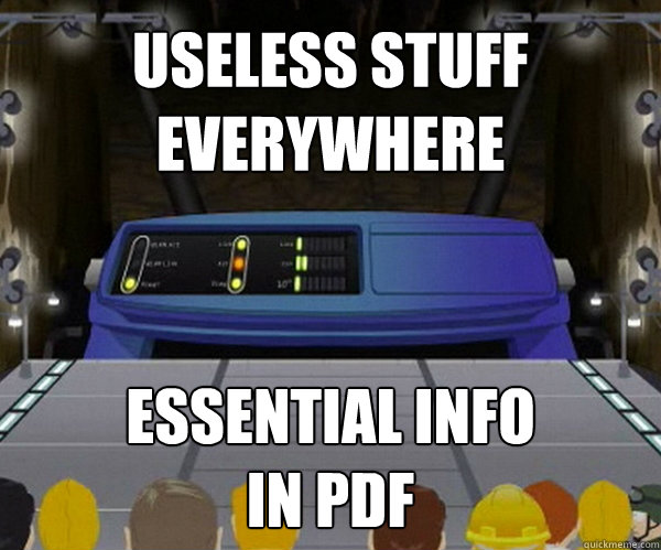 USELESS STUFF
EVERYWHERE ESSENTIAL INFO
IN PDF - USELESS STUFF
EVERYWHERE ESSENTIAL INFO
IN PDF  Scumbag Internet