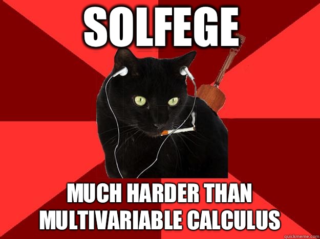 Solfege Much harder than multivariable calculus  Berklee Cat