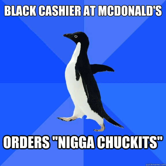 black cashier at mcdonald's    orders 
