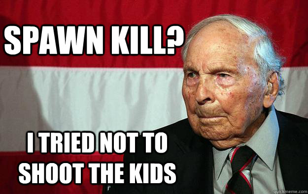spawn kill? I tried not to shoot the kids  Battlefield Grandpa