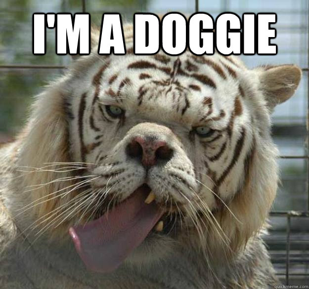 i'm a doggie   Kenny the Retarded Tiger