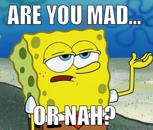 Are You Mad? - ARE YOU MAD... OR NAH? Tough Spongebob