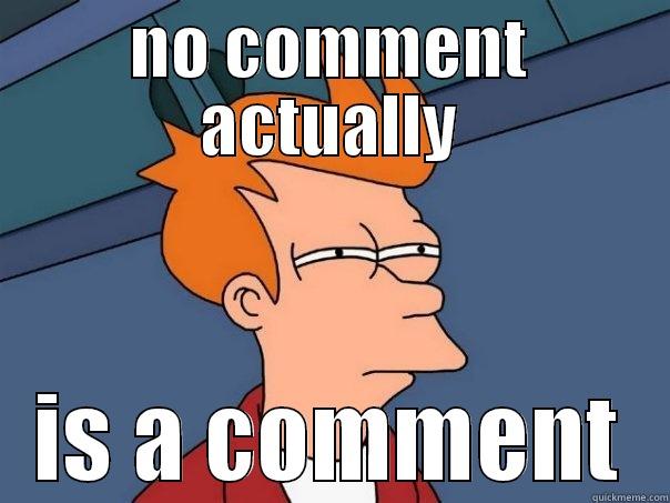 NO COMMENT ACTUALLY IS A COMMENT Futurama Fry