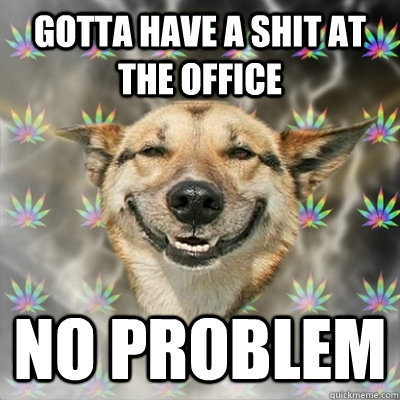 gotta have a shit at the office no problem  Stoner Dog