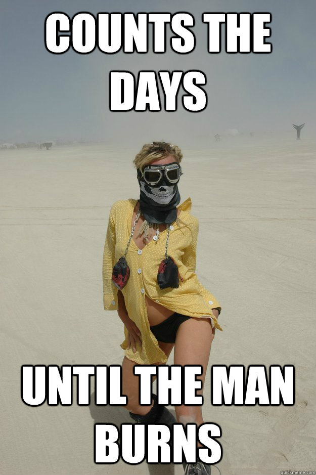 counts the days until the man burns  Self-Righteous Burner