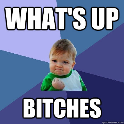 what's up bitches  Success Kid