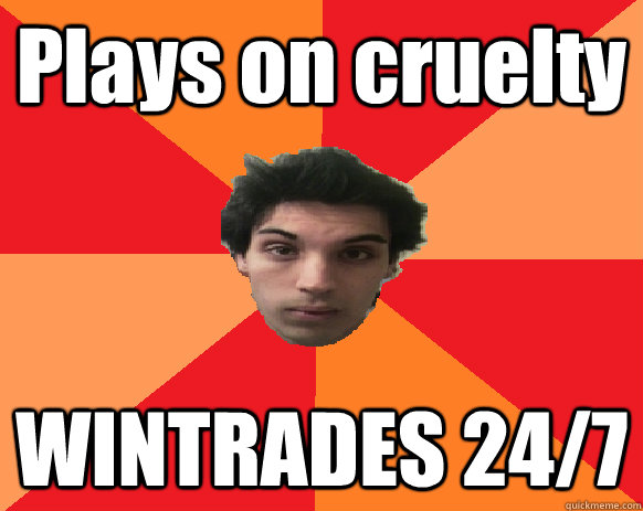 Plays on cruelty WINTRADES 24/7  Idiot WoW player