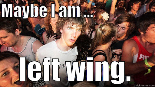 MAYBE I AM ...                     LEFT WING. Sudden Clarity Clarence