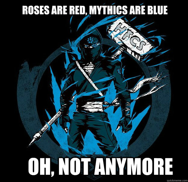 Roses are red, Mythics are Blue Oh, not anymore - Roses are red, Mythics are Blue Oh, not anymore  Bungie.net Ninja HFCS