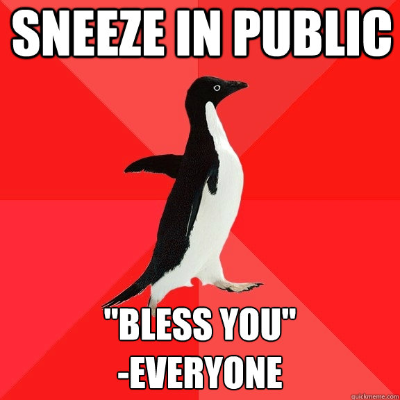 sneeze in public 