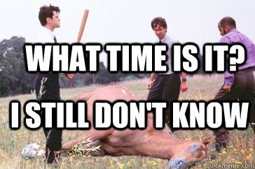 What time is it? I still Don't Know  Dead Horse Beating