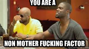 You are a  NON MOTHER FUCKING FACTOR  - You are a  NON MOTHER FUCKING FACTOR   Misc