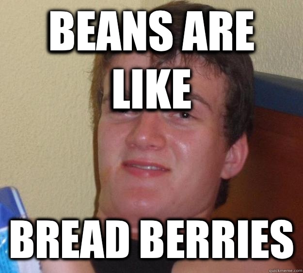 Beans are like Bread berries  10 Guy