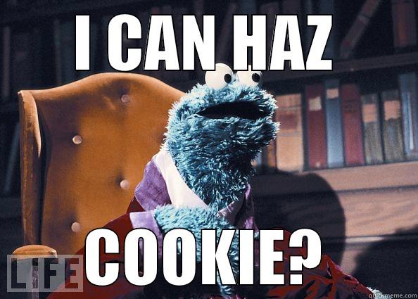 I CAN HAZ COOKIE? Cookie Monster