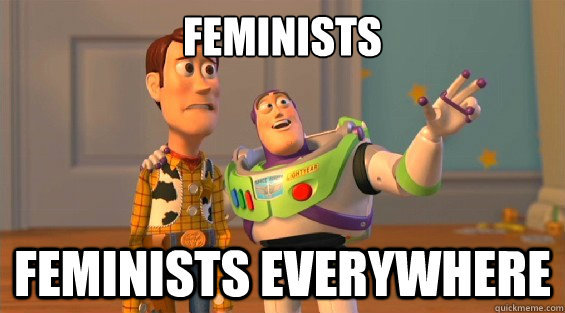 Feminists Feminists Everywhere - Feminists Feminists Everywhere  woody and buzz downvoters