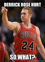 Derrick Rose Hurt So what? - Derrick Rose Hurt So what?  Brian Scalabrine