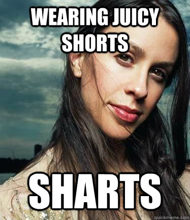 wearing juicy shorts sharts  