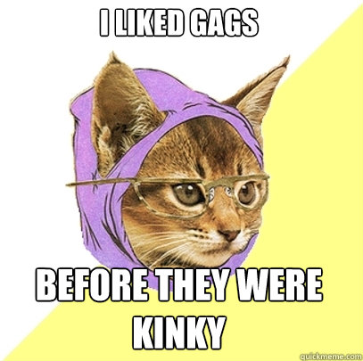 i liked gags  before they were kinky    Hipster Kitty