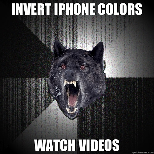 INVERT IPHONE COLORS WATCH VIDEOS  Insanity Wolf