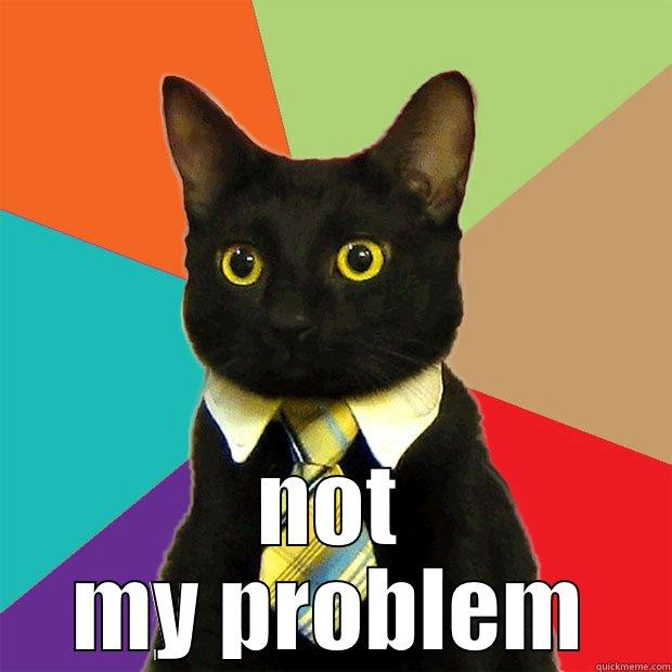 still not my problem -  NOT MY PROBLEM Business Cat