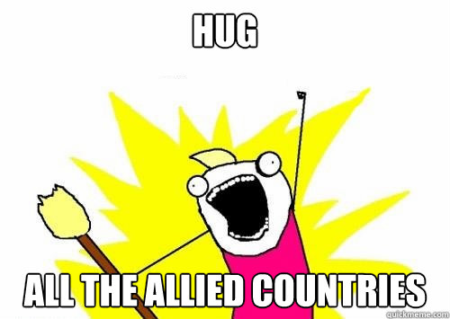 Hug All the allied countries  