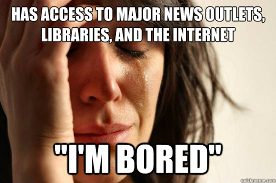 Has access to major news outlets, libraries, and the internet 