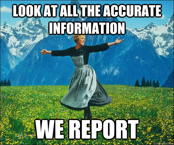 look at all the accurate information we report  Look At All The Fucks I Give