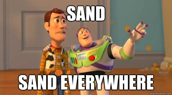 Sand sand everywhere  Buzz Glitter