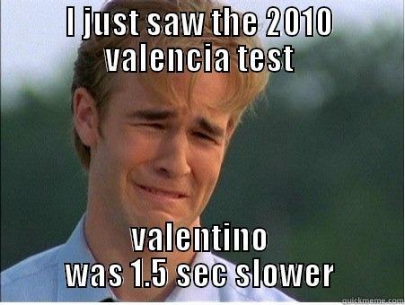 I JUST SAW THE 2010 VALENCIA TEST VALENTINO WAS 1.5 SEC SLOWER 1990s Problems