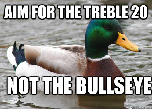AIM FOR THE TREBLE 20 NOT THE BULLSEYE  Actual Advice Mallard