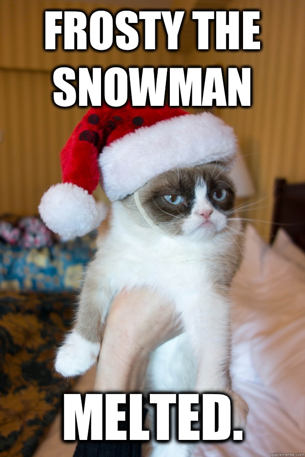 Frosty the snowman Melted.  - Frosty the snowman Melted.   Grumpy xmas