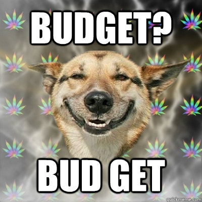 Budget? Bud Get  Stoner Dog