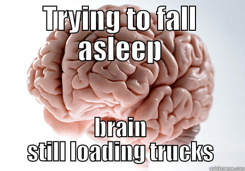TRYING TO FALL ASLEEP BRAIN STILL LOADING TRUCKS Scumbag Brain