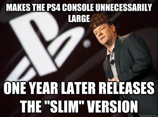 makes the ps4 console unnecessarily large one year later releases the 