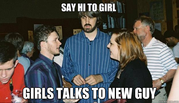 SAY HI TO GIRL GIRLS TALKS TO NEW GUY  Awkward Mark Johnson