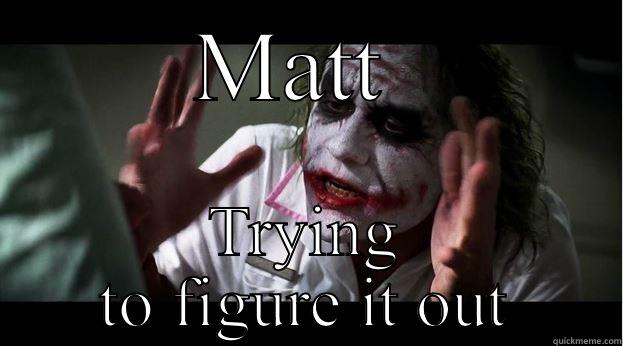 MATT  TRYING TO FIGURE IT OUT Joker Mind Loss