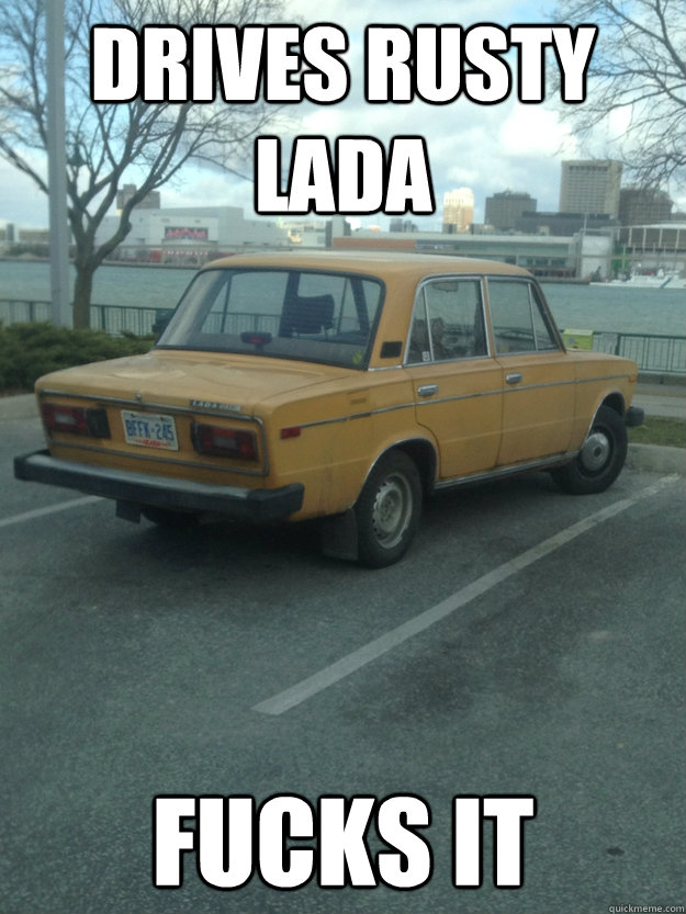 drives rusty lada fucks it - drives rusty lada fucks it  lada