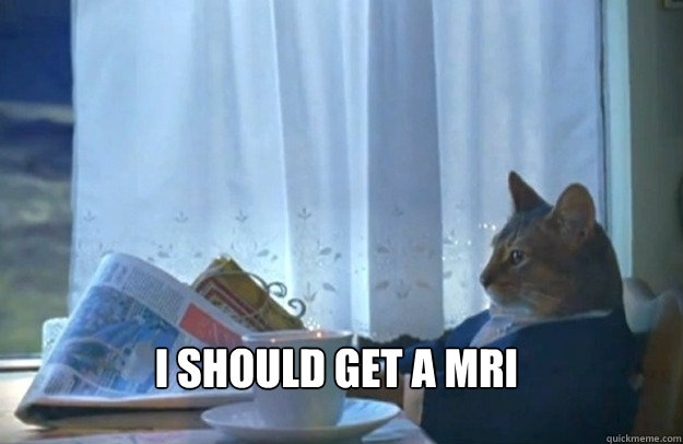 i should get a mri  Sophisticated Cat