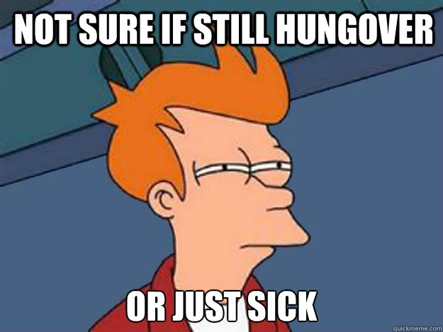 Not Sure if still hungover or just sick  Unsure Fry