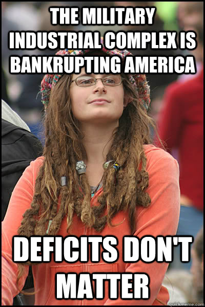 The military industrial complex is bankrupting america deficits don't matter  College Liberal