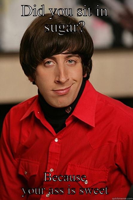 DID YOU SIT IN SUGAR? BECAUSE YOUR ASS IS SWEET Pickup Line Scientist
