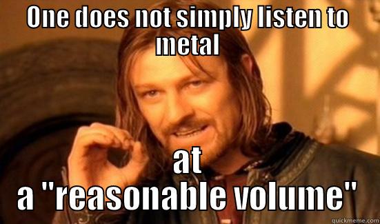 ONE DOES NOT SIMPLY LISTEN TO METAL AT A 