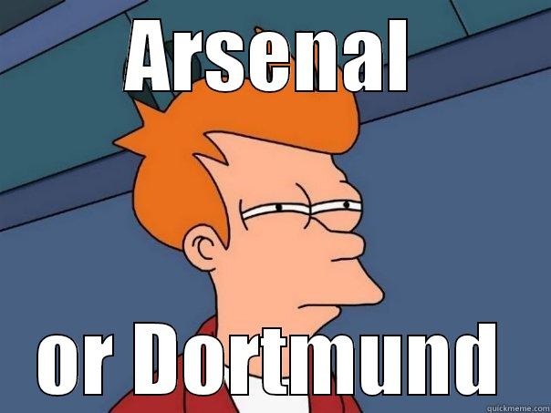 ARSENAL OR DORTMUND Futurama Fry