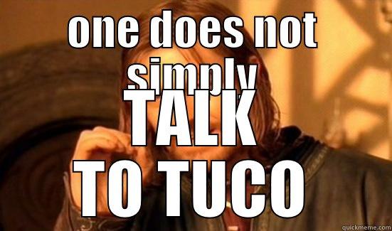 ONE DOES NOT SIMPLY TALK TO TUCO Boromir