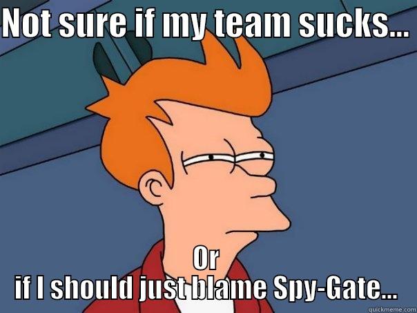 NOT SURE IF MY TEAM SUCKS...  OR IF I SHOULD JUST BLAME SPY-GATE... Futurama Fry