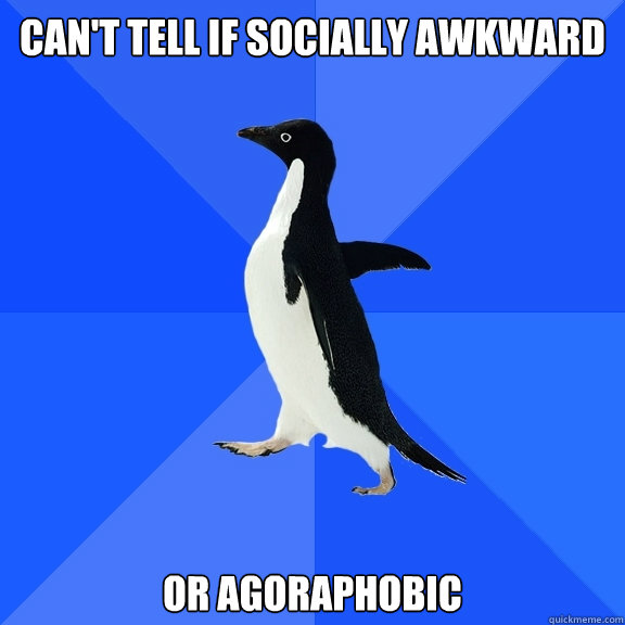 Can't tell if socially awkward or agoraphobic  Socially Awkward Penguin