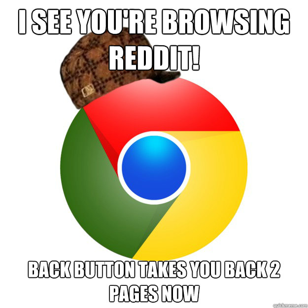 I see you're browsing Reddit! Back button takes you back 2 pages now - I see you're browsing Reddit! Back button takes you back 2 pages now  Misc