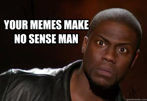  Your memes make no sense man -  Your memes make no sense man  Kevin Hart Yo