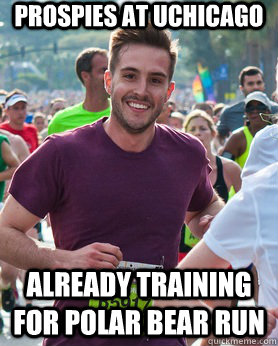 prospies at uchicago already training for polar bear run  Ridiculously photogenic guy